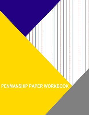 Full Download Penmanship Paper Workbook: Landscape 10 Colored Lines Per Page -  file in PDF