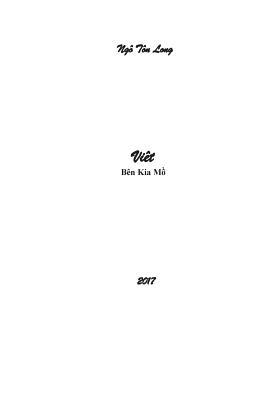 Full Download Viet Ben Kia Mo 2017: Writing from Beyond the Tombs - Ngo Ton Long | ePub