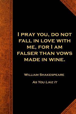 Full Download Shakespeare Quote Journal Fall in Love Vows Wine: (Notebook, Diary, Blank Book) -  file in PDF