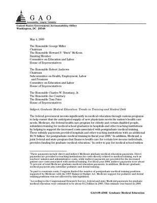 Download Graduate Medical Education: Trends in Training and Student Debt - U.S. Government Accountability Office | ePub