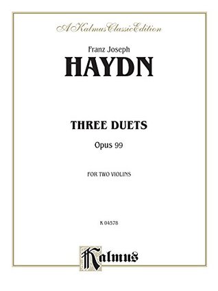Read Three Duets, Opus 98: For Two Violins (Kalmus Edition) - Franz Joseph Haydn | ePub