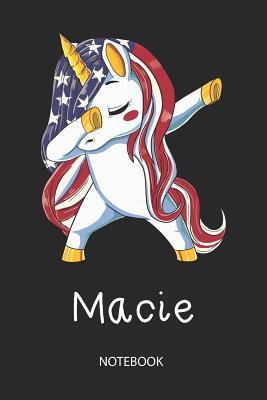 Read Online Macie - Notebook: Blank Lined Personalized & Customized Name Patriotic USA Flag Hair Dabbing Unicorn School Notebook / Journal for Girls & Women. Funny Unicorn Desk Accessories & First Day Of School, 4th of July, Birthday, Christmas & Name Day Gift. -  file in PDF