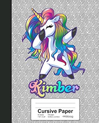 Full Download Cursive Paper: KIMBER Unicorn Rainbow Notebook -  file in ePub